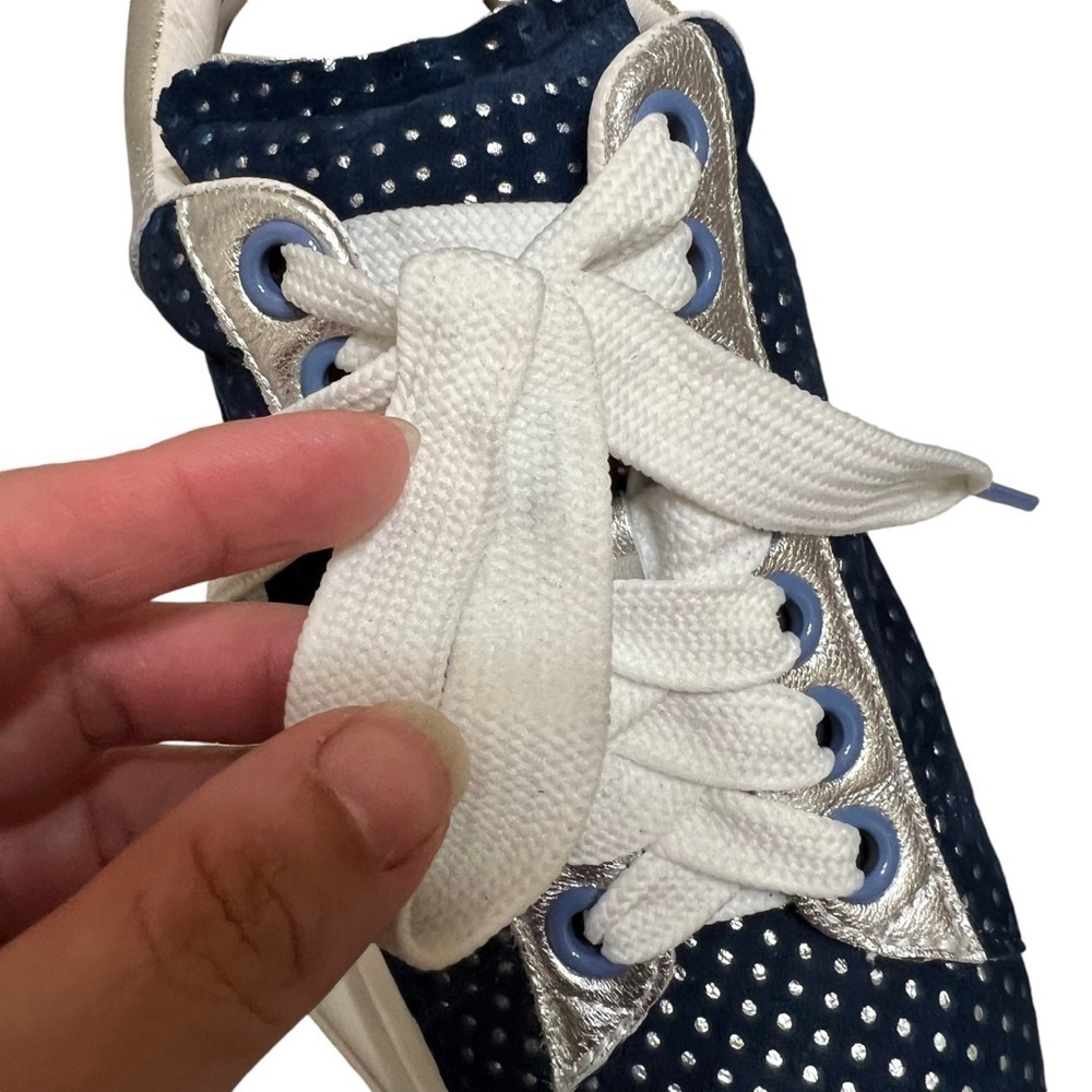 Hollie Watman Seeing Spots in Navy & Silver Tennis Shoes Size 9 - Picture 10 of 10